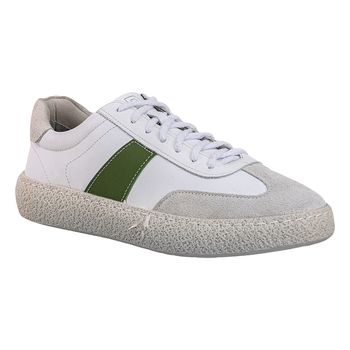 Sapatenis-Branco-e-Verde-Entressola-Texturizada-|-Democrata-Tamanho--40---Cor--BRANCO-0